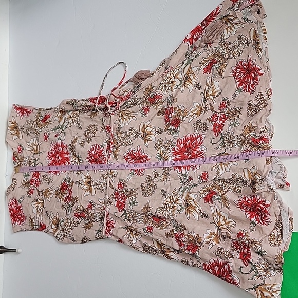 Lulu's Best In Bloom Blush Floral Print Wrap Dress/ Size L. - Picture 9 of 14